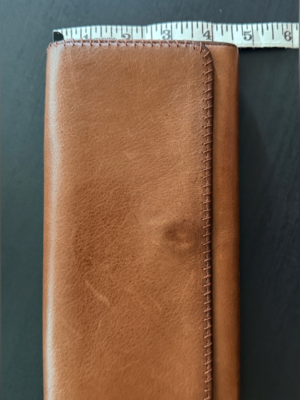 HOBO Chestnut Brown Leather Wristlet Wallet with Wrist Strap - Picture 4 of 7